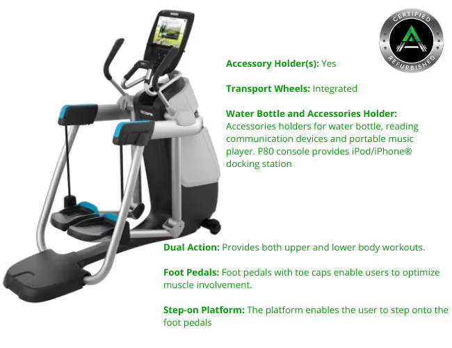 Precor AMT 885 w/ Open Stride + P82 Console (Refurbished) – Ace